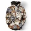 Multi Cat Animals Hoodie 3D Multi Cat Animals Hoodie 3D 0
