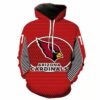 NFL American Football Fashion 3D Hooded Sweatshirt Cool Pullover Arizona Cardinals 1