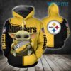 NFL Steelers Hoodie 3D Lovely Baby Yoda Pittsburgh Steelers Gift NFL Steelers Hoodie 3D Lovely Baby Yoda Pittsburgh Steelers Gift 0