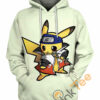 Naruto Pikachu Hoodie 3D 0