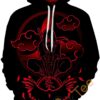 Naruto Print Pullover With Front Pocket Sport All Over Print Hoodie 3D 1 0