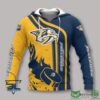 Nashville Predators NHL Camouflage 3D All Over Print Hoodie with Zip Up 1
