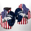 Nevada Wolf Pack NCAA US Flag 3D All Over Print Hoodie Zip up Hoodie 1