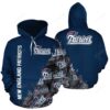 New England Patriots Nfl Blue 3D All Over Print Zip Up Hoodie Option New England Patriots NFL Blue 3D All Over Print Zip up Hoodie Option 1