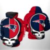 New England Patriots NFL Grateful Dead 3D All Over Print Zip up Hoodie Option 1