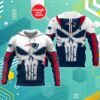 New England Patriots Personalized Punisher Skull 3D Hoodie Zip Hoodie, Nfl 3D All Over Print Hoodie Zip Hoodie New England Patriots Personalized Punisher Skull 3D Hoodie Zip Hoodie NFL 3D All Over Print Hoodie Zip Hoodie 1