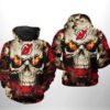 New Jersey Devils Skull 3D Hoodie Zip Hoodie NHL 3D All Over Print Hoodie Zip Hoodie 1
