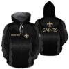 New Orleans Saints Custom Personalized Name 3D Hoodie Zip Hoodie NFL 3D All Over Print Hoodie Zip Hoodie 1