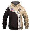 New Orleans Saints Nfl 3D All Over Print Zip Up Hoodie Option New Orleans Saints NFL 3D All Over Print Zip up Hoodie Option 1