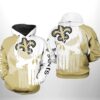 New Orleans Saints NFL Team Skull 3D All Over Print Zip up Hoodie Option 1