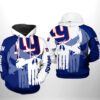 New York Giants Nfl Team Skull 3D All Over Print Zip Up Hoodie Option New York Giants NFL Team Skull 3D All Over Print Zip up Hoodie Option 1