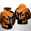 New York Islanders NHL Skul 3D All Over Print Zip up Hoodie Option 1