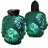 New York Jets Green Skull Unisex 3D All Over Print Zip up HoodieNFL Zip Up Hoodie 1
