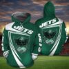 New York Jets Skull American Football Sporty 3D Hoodie Zip Hoodie NFL 3D All Over Print Hoodie Zip Hoodie 1