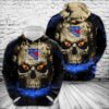 New York Rangers Nhl Skull 3D All Over Print Zip Up Hoodie Option New York Rangers NHL Skull 3D All Over Print Zip up Hoodie Option 1
