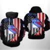 New York Rangers NHL US FLag Team 3D All Over Print Zip up Hoodie Option 1