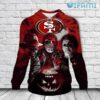 Niners Hoodie 3D Freddy Jason Michael Myers Pumpkin San Francisco 49ers Gift 0