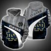 Notre Dame Fighting Irish Armor Thunder 3D All Over Print Zip Hoodie Gifts For NCAA Fans 1