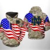 Notre Dame Fighting Irish NCAA US Flag Camo Veteran 3D All Over Print Hoodie Zip up Hoodie 1