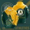 Oakland Athletics Football Oakland Athletics 3D All Over Print Zip Hoodie Gifts For NCAA Fans 1