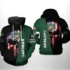 Ohio Bobcats NCAA US Flag Skull 3D All Over Print Hoodie Zip up Hoodie 1