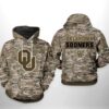 Oklahoma Sooners Hoodie NCAA Camo Veteran 3D All Over Print Hoodie Zip Hoodie Gifts For Fans 1