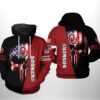 Oklahoma Sooners Hoodie NCAA US Flag Skull 3D All Over Print Hoodie Zip Hoodie Gifts For Fans 1
