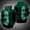 Oregon Ducks Skull Ver.12.15 3D All Over Print Zip Hoodie Gifts For NCAA Fans 1