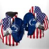 Penn State Nittany Lions NCAA US Flag 3D All Over Print Hoodie Zip up Hoodie 1