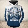 Personalized All Over Print Dallas Cowboys Zip Up Hoodie Show Your Love For Your Favorite Team Personalized All Over Print Dallas Cowboys Zip up Hoodie Show Your Love for Your Favorite Team 1