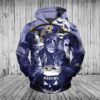 Personalized Baltimore Ravens NFL 3D All Over Printed Halloween Horror Night Sweatshirt Pullover for Men and Women 1