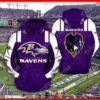 Personalized Baltimore Ravens Nfl 3D Printed Hoodie For Ravens Lovers Personalized Baltimore Ravens NFL 3D Printed Hoodie for Ravens Lovers 1