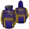 Personalized Baltimore Ravens NFL Football Team All Over Print Zip up Hoodie 1