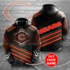Personalized Chicago Bears Custom Name 3D Printed Zip Up Hoodie 1