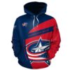 Personalized Columbus Blue Jackets 3D Hoodie Zip Hoodie NFL 3D All Over Print Hoodie Zip Hoodie Present 1