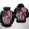 Personalized Columbus Blue Jackets NHL US FLag Team 3D All Over Print Zip up Hoodie Option Present 1