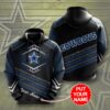 Personalized Custom Dallas Cowboys NFL Logo 3D Printed Pullover Zip Up Hoodie 1