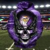 Personalized Minnesota Vikings 3D Skull Hoodie Show Your Support For Your Favorite Team Personalized Minnesota Vikings 3D Skull Hoodie Show Your Support for Your Favorite Team 1