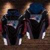 Personalized New England Patriots NFL Football 3D All Over Print Zip up Hoodie Option 1