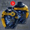 Personalized Notre Dame Fighting Irish Skull Egypt 3D All Over Print Zip Hoodie Gifts For Ncaa Fans Personalized Notre Dame Fighting Irish Skull Egypt 3D All Over Print Zip Hoodie Gifts For NCAA Fans 1