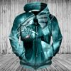 Philadelphia Eagles Zip Up Hoodies 3D Death Skull Hoodies Gifts for Fans Philadelphia Eagles Zip Up Hoodies 3D Death Skull Hoodies Gifts for Fans 1