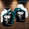 Philly Eagles Hoodie 3D Punisher Skull White Green Logo Philadelphia Eagles Gift Philly Eagles Hoodie 3D Punisher Skull White Green Logo Philadelphia Eagles Gift 0