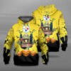 Pittsburgh Steelers Halloween Costume Hoodies Jack Skellington 3D Graphic Gifts for Fans Pittsburgh Steelers Halloween Costume Hoodies Jack Skellington 3D Graphic Gifts for Fans 1
