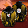 Pittsburgh Steelers Hoodie 3D Flame Steel Curtain Gift For Steelers Fan 0