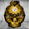 Pittsburgh Steelers Skull Hoodie Smoke, Zip Hoodies Gifts for Fans Pittsburgh Steelers Skull Hoodie Smoke Zip Hoodies Gifts for Fans 1