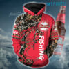 Red Budweiser Hoodie 3D Fishing Gift For Beer Lovers 0