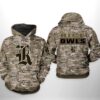 Rice Owls NCAA Camo Veteran 3D All Over Print Hoodie Zip up Hoodie 1