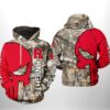 Rutgers Scarlet Knights NCAA Camo Veteran Hunting 3D All Over Print Hoodie Zip up Hoodie 1