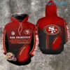 San Francisco 49ers Hoodie 3D Fire Football 49ers Gift San Francisco 49ers Hoodie 3D Fire Football 49ers Gift 0