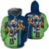 Seattle Seahawks Hoodie Womens Mens Mascot 3D Ultra Cool Gifts for Fans 1